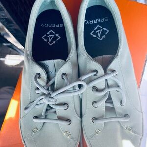 Sperry Light Green Canvas Sneakers